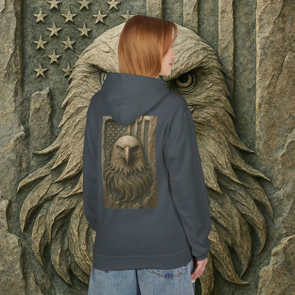 Freedom Eagle, USA, Cozy Animal Print Hoodie, Perfect for Everyday Wear, Gifts for Animal Lovers, Casual Outfits, Outdoor Adventures