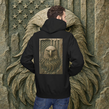 Freedom Eagle, USA, Cozy Animal Print Hoodie, Perfect for Everyday Wear, Gifts for Animal Lovers, Casual Outfits, Outdoor Adventures