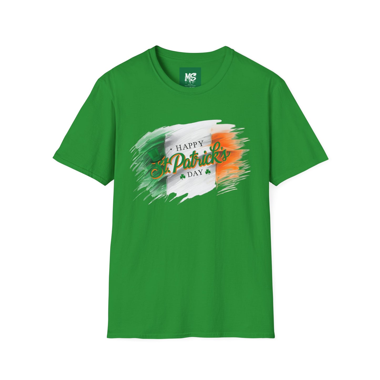 Irish Flag Brushstroke Unisex Softstyle T-Shirt