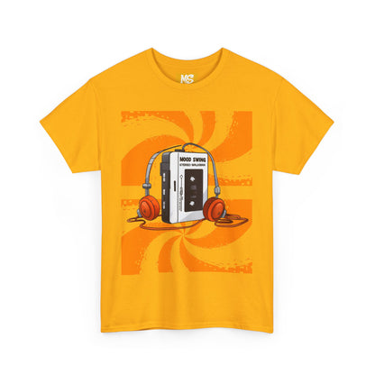 Retro Vibes Unisex Heavy Cotton Tee - Stylish 80s Walkman Graphic T-Shirt