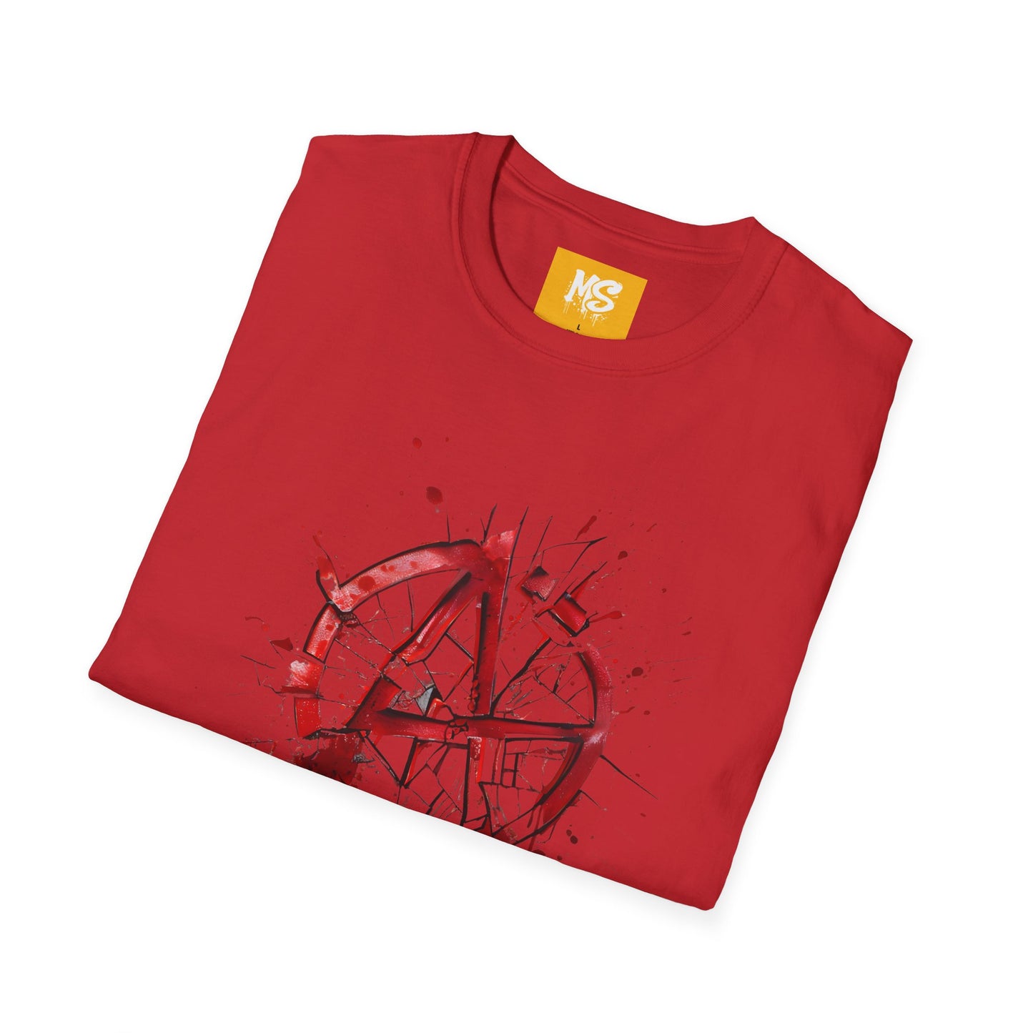 Anarchy Splash Unisex Softstyle T-Shirt - Edgy Graphic Tee for Rebels