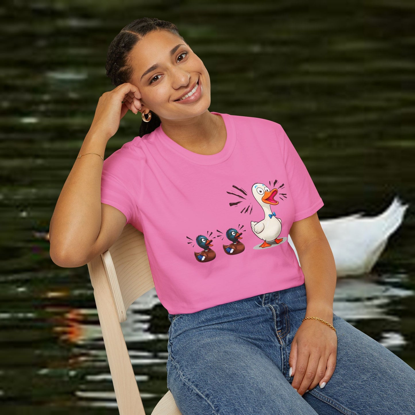 " Duck, Duck Goose" Quirky Duck Squad Unisex T-Shirt - Fun Graphic Tee for Animal Lovers