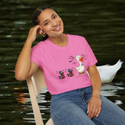 " Duck, Duck Goose" Quirky Duck Squad Unisex T-Shirt - Fun Graphic Tee for Animal Lovers