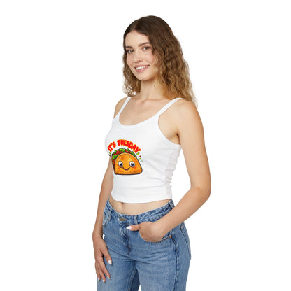 Taco Tuesday Women's Spaghetti Strap Tank Top - Relaxed Vibe for Chilling Days