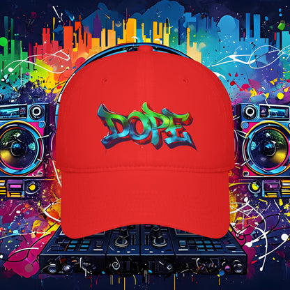 Vibrant Graffiti Low Profile Baseball Cap - DOPE Design for Streetwear & Urban Style