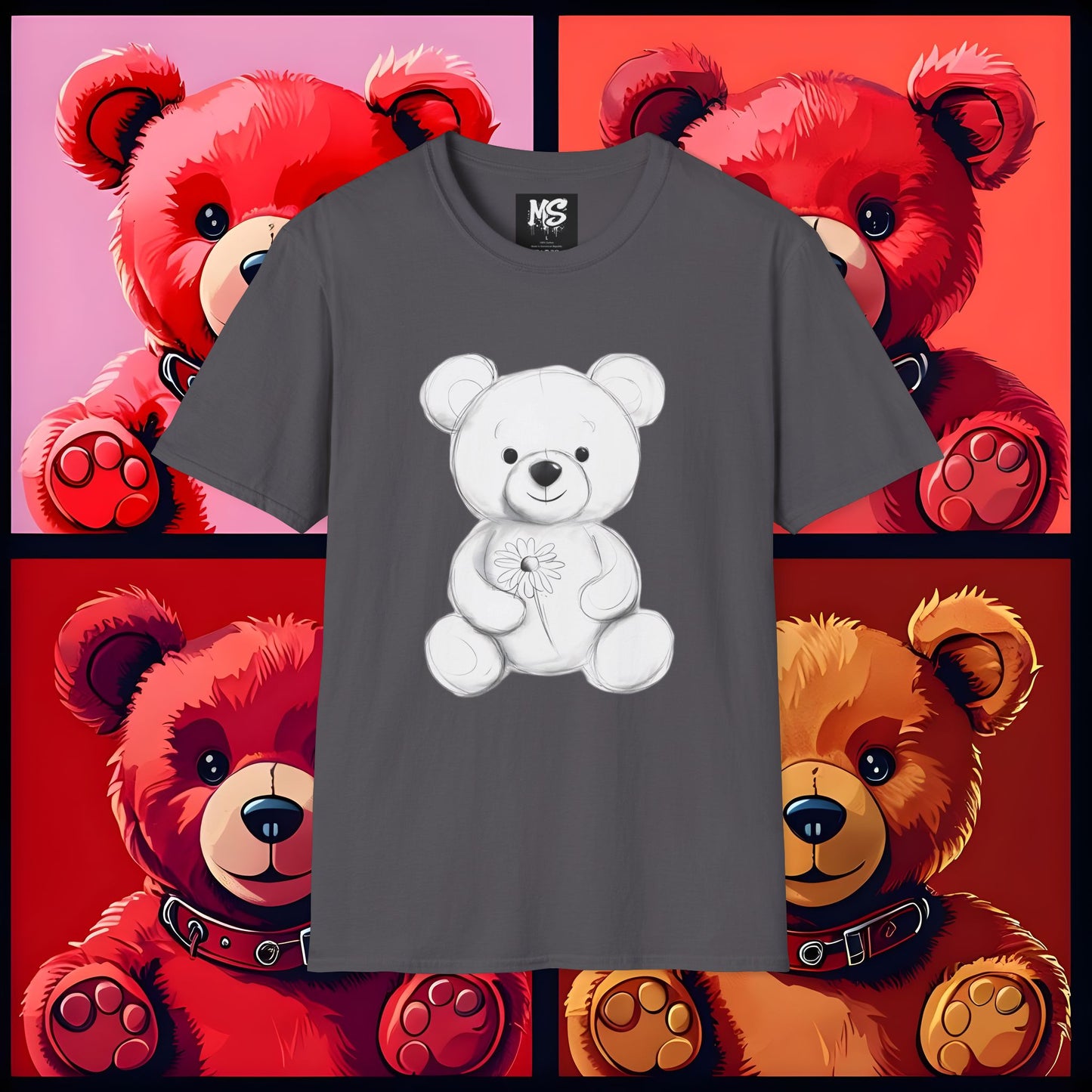 " Teddy Daisy" Unisex Softstyle T-Shirt
