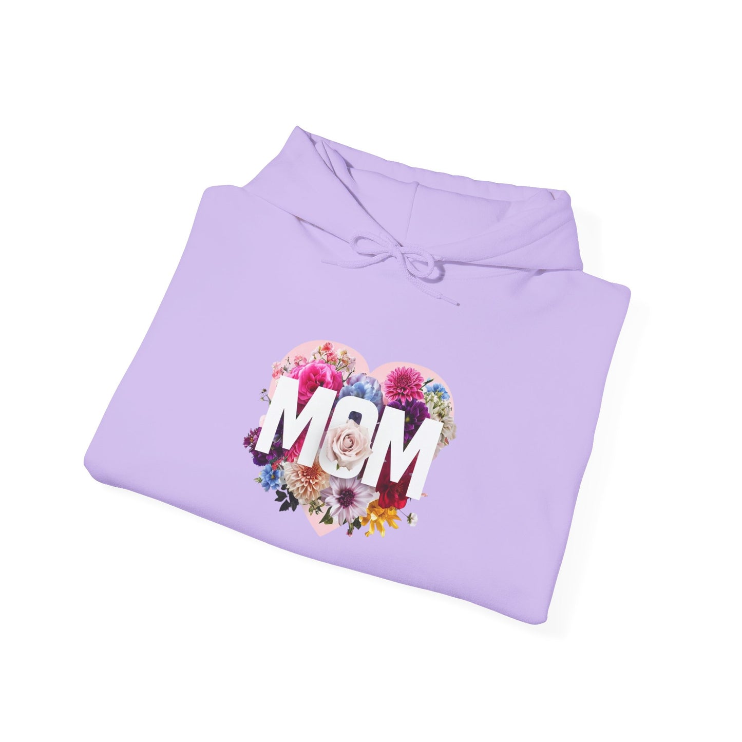 Mom Heart Floral Hoodie - Unisex Heavy Blend™ Sweatshirt for Mother's Day