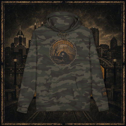 Pittsburgh Vintage Helmet Hoodie — Retro City Football Pullover