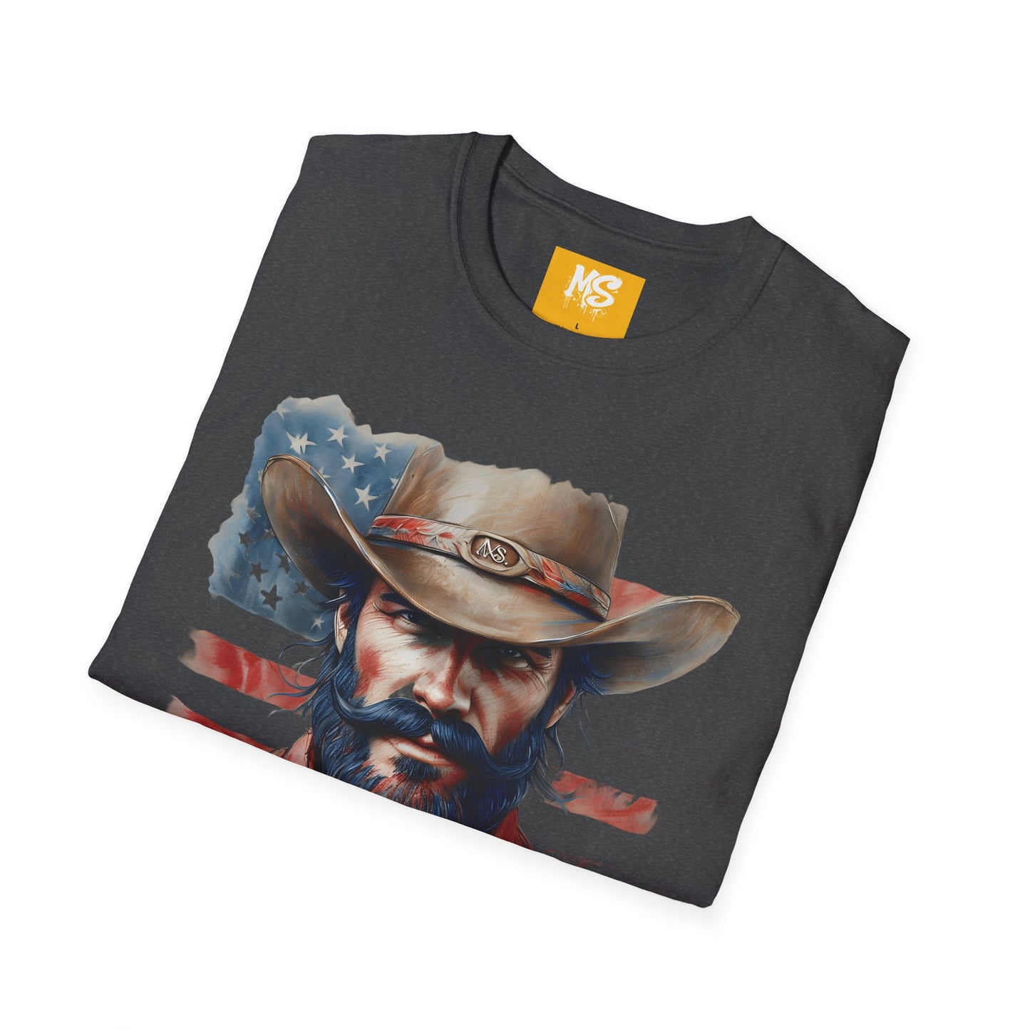 Born Country Unisex Softstyle T-Shirt - Vintage Western Graphic Tee