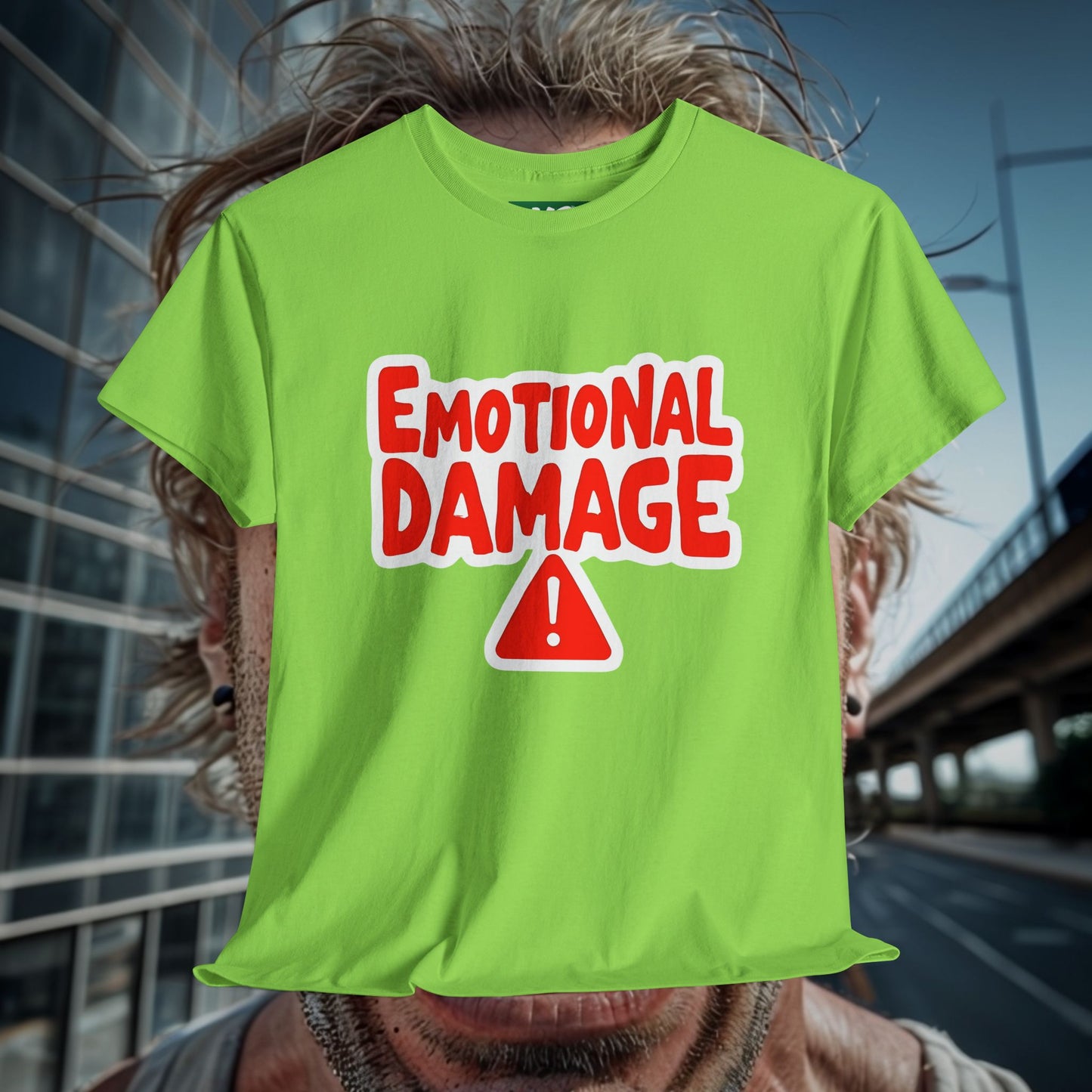 Emotional Damage Unisex Heavy Cotton Tee - Funny Graphic Shirt for Casual Wear