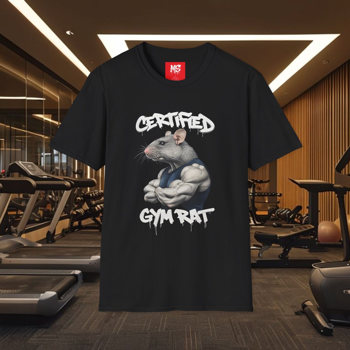 Certified Gym Rat Unisex Softstyle T-Shirt - Fitness Apparel for Workout Enthusiasts