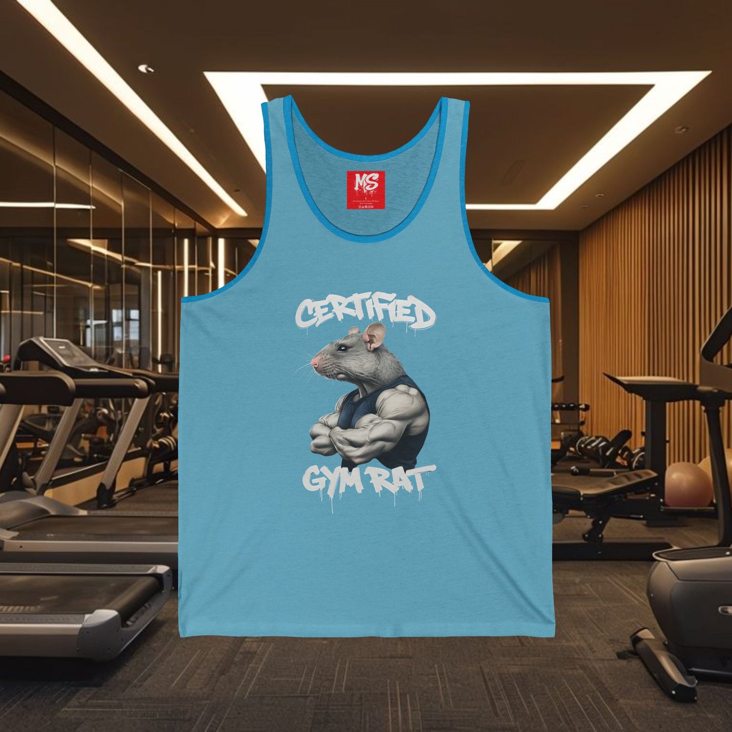 Certified Gym Rat Unisex Jersey Tank - Perfect for Fitness Enthusiasts