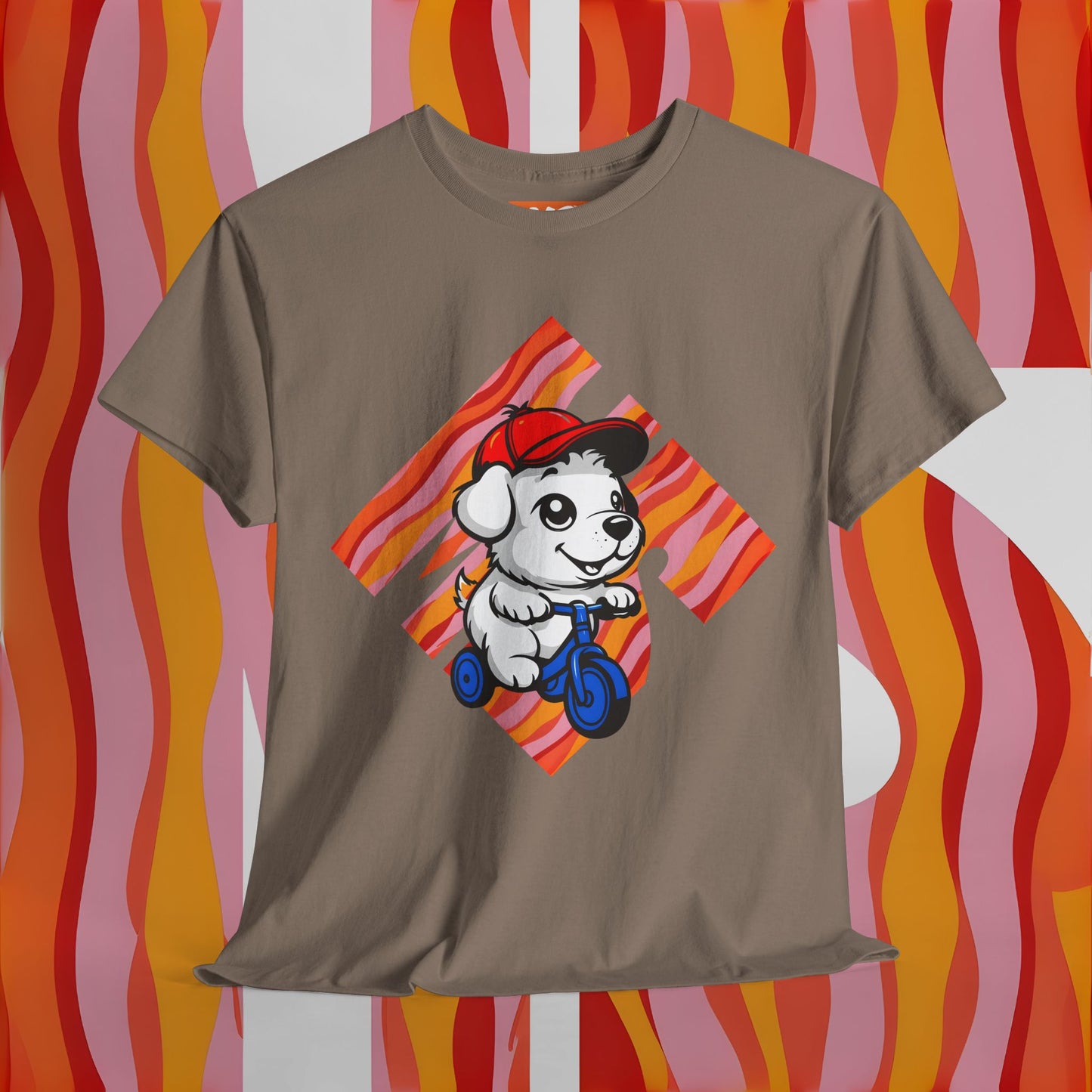 Cute Dog Illustration Unisex Heavy Cotton Tee - Perfect for Pet Lovers!