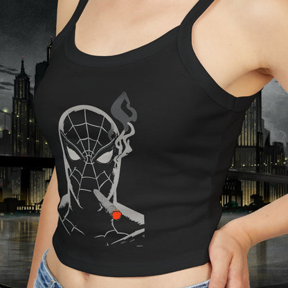 Women's Spaghetti Strap Superhero Tank Top Spiderman - Stylish Graphic Tee for Comic Fans