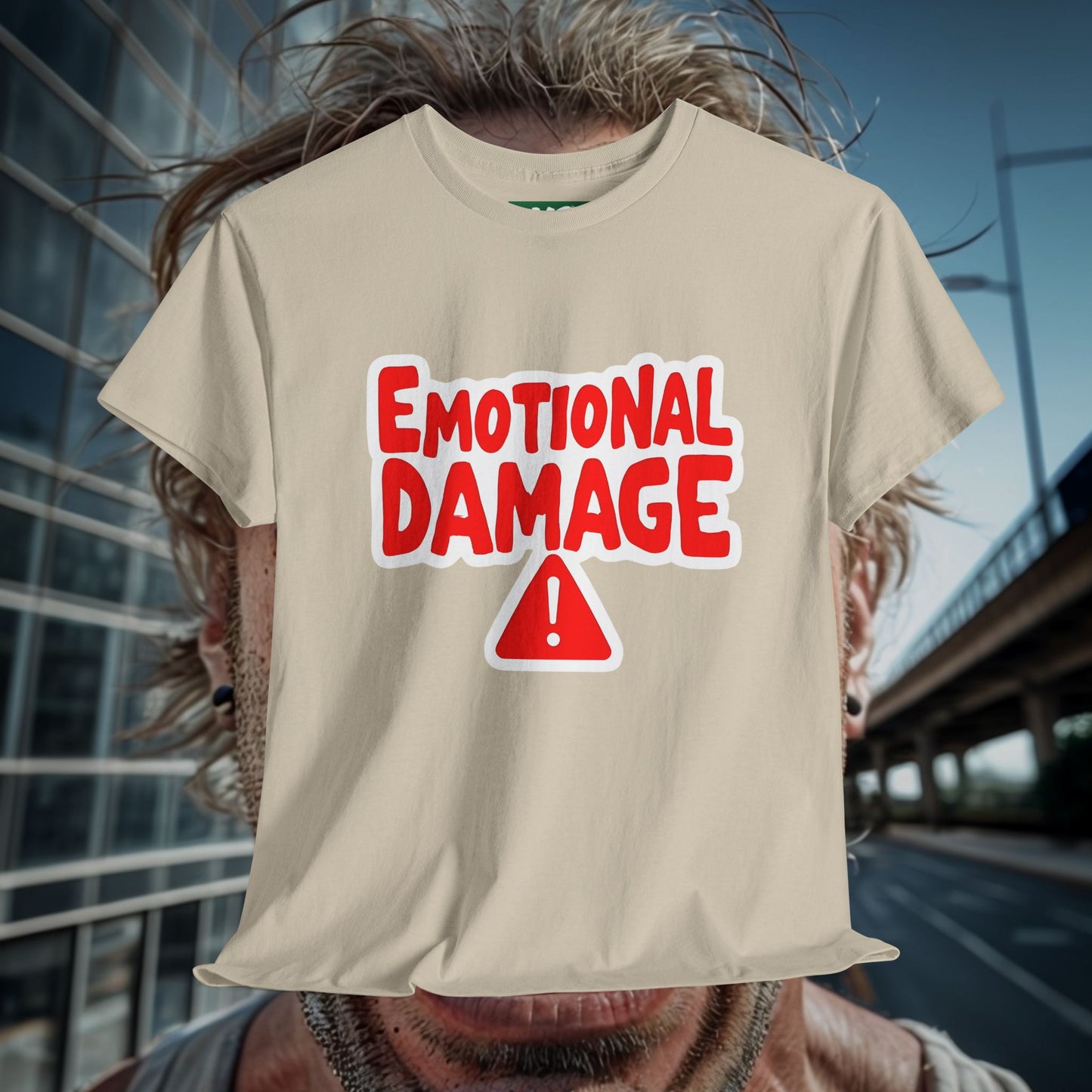Emotional Damage Unisex Heavy Cotton Tee - Funny Graphic Shirt for Casual Wear