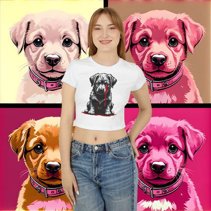 "Tearful Puppy" Women's Baby Tee