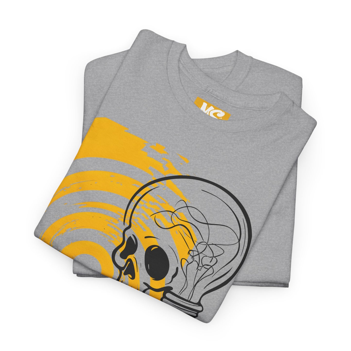 Bold Skull Lightbulb Unisex Heavy Cotton Tee