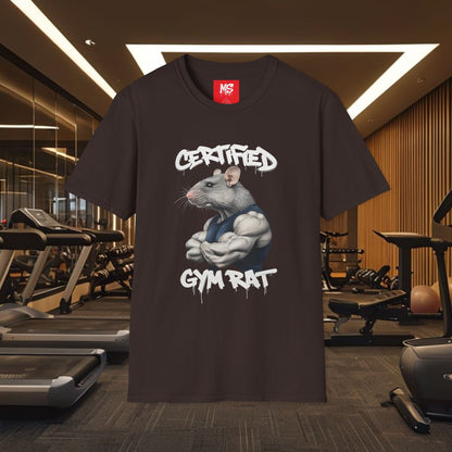 Certified Gym Rat Unisex Softstyle T-Shirt - Fitness Apparel for Workout Enthusiasts