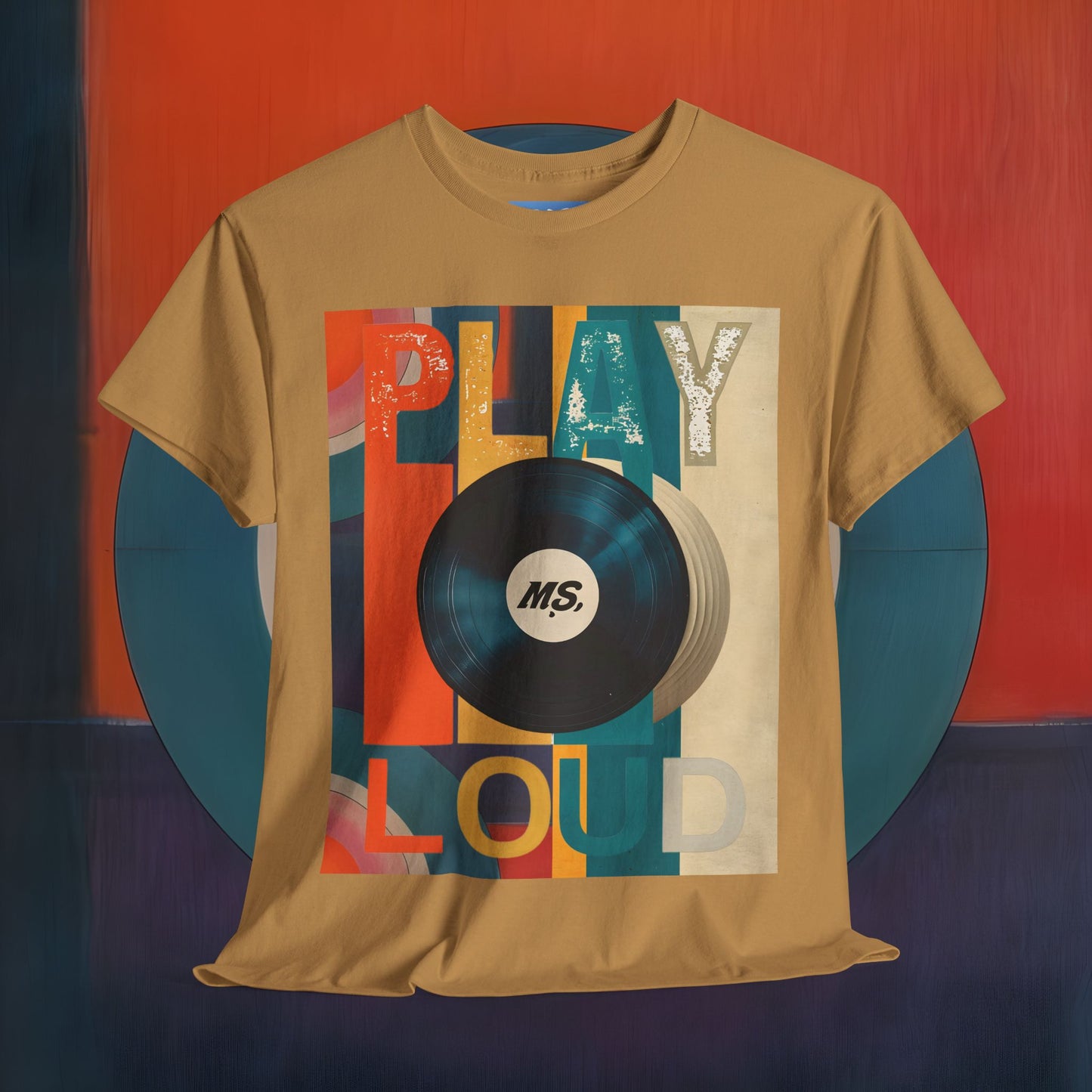 Play Loud Unisex Heavy Cotton Tee - Retro Music Graphic T-Shirt