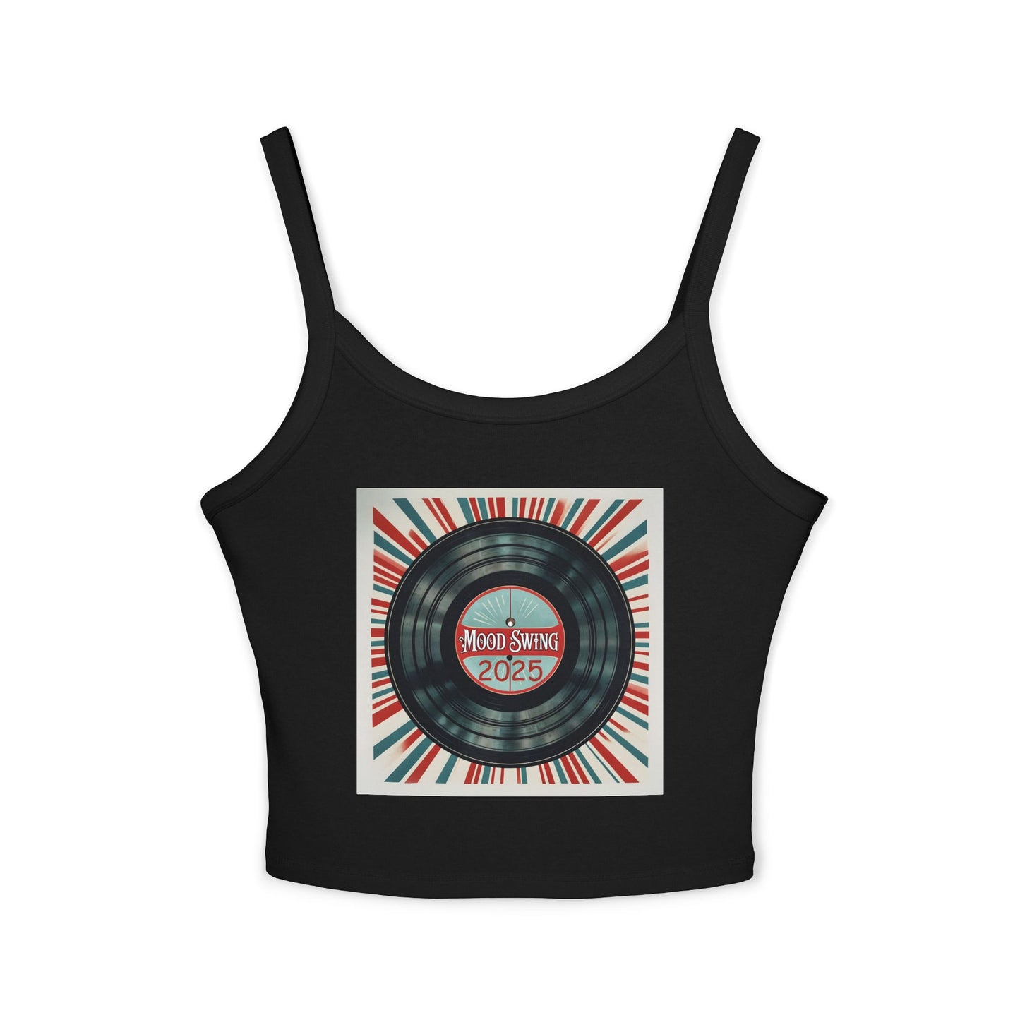 "Vintage Vinyl Vibes" Women's Spaghetti Strap Tank Top