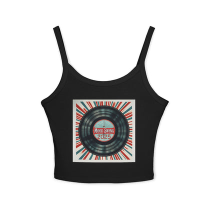 "Vintage Vinyl Vibes" Women's Spaghetti Strap Tank Top