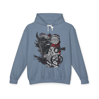 Anarchy Inspired Unisex Lightweight Hooded Sweatshirt - Edgy Streetwear for Cool Fashion Lovers