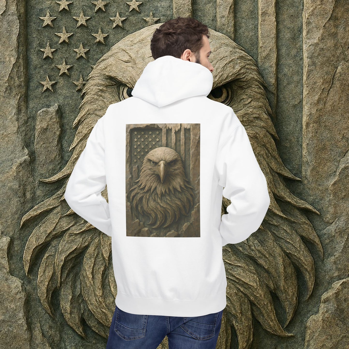 Freedom Eagle, USA, Cozy Animal Print Hoodie, Perfect for Everyday Wear, Gifts for Animal Lovers, Casual Outfits, Outdoor Adventures