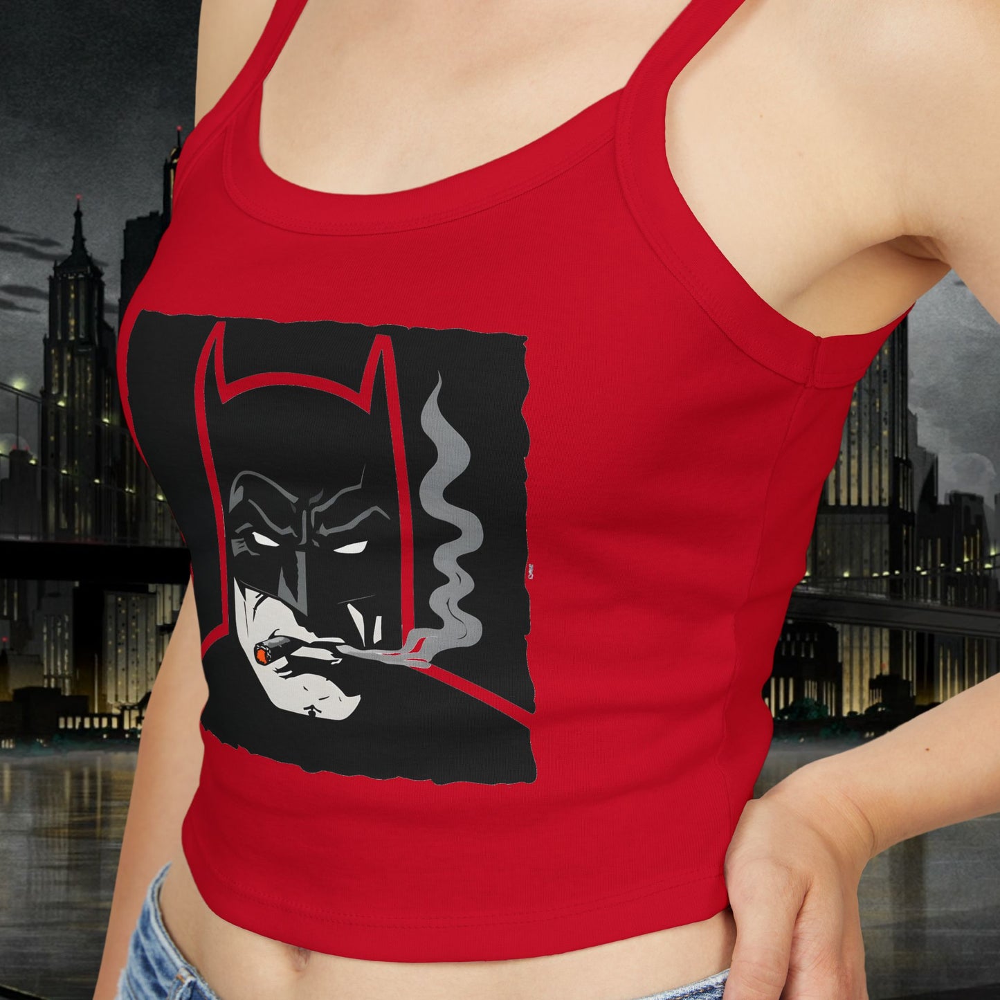 Batman Graphic Women's Spaghetti Strap Tank Top - Stylish & Comfort Fit for Fans