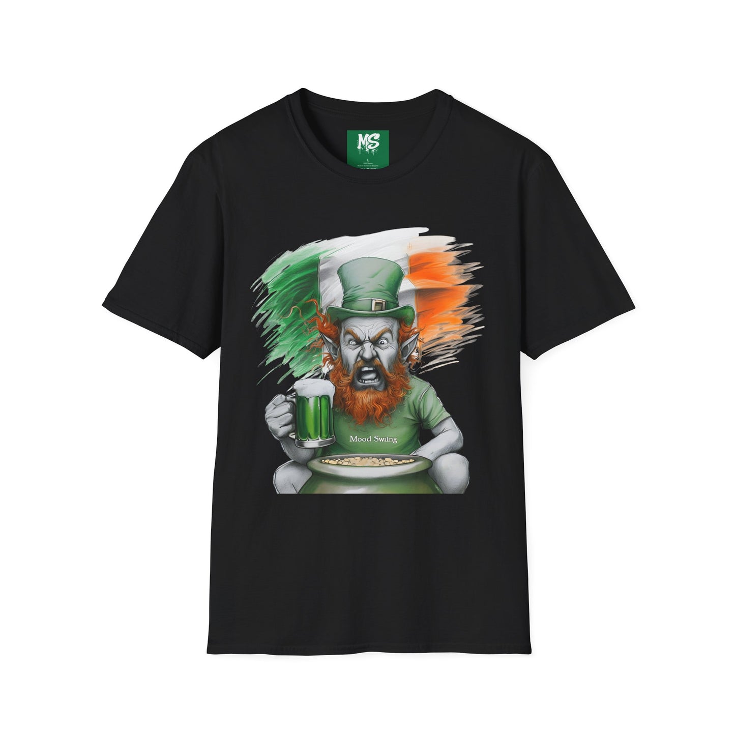 St. Patrick's Day Funny Leprechaun T-Shirt - Unisex Softstyle Tee