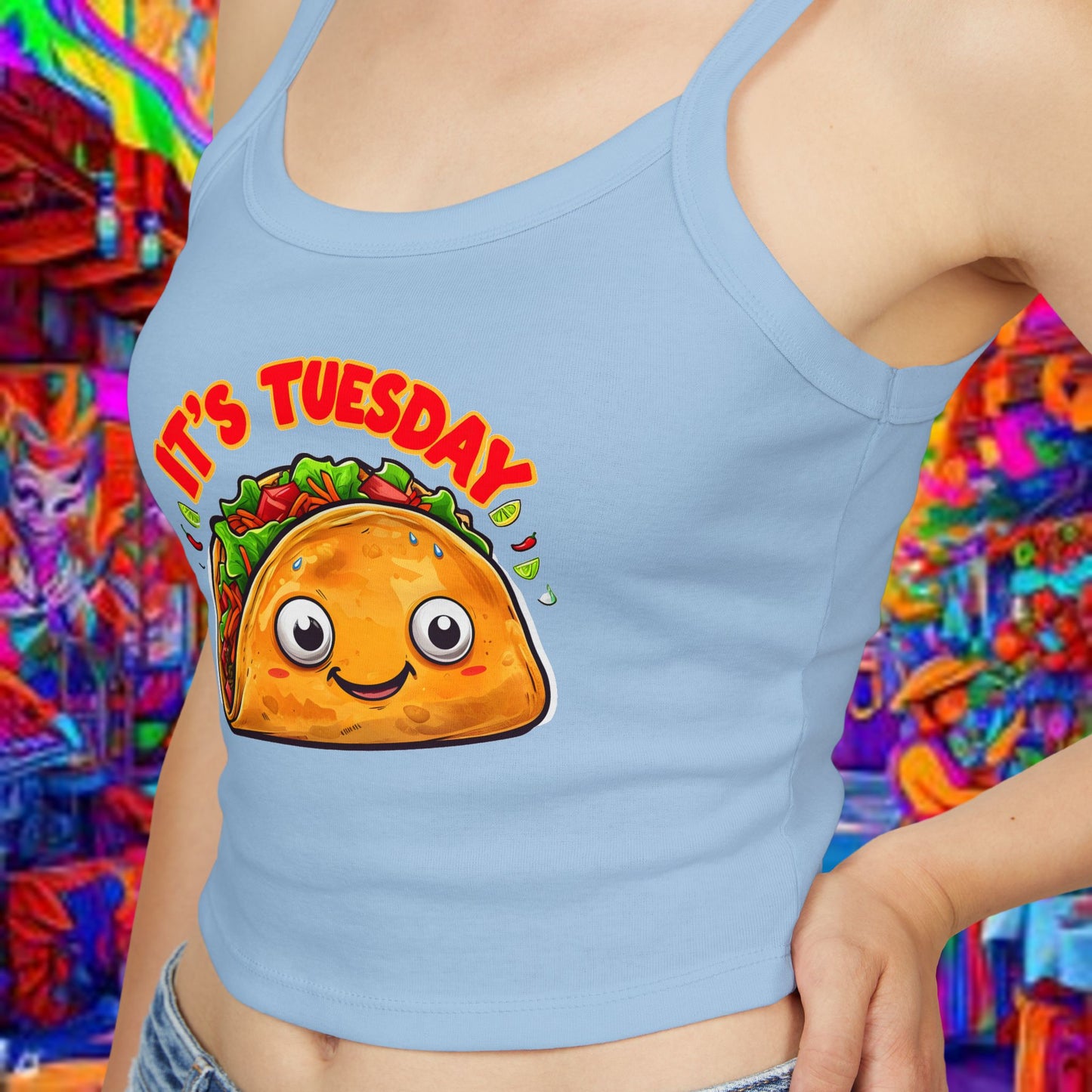Taco Tuesday Women's Spaghetti Strap Tank Top - Relaxed Vibe for Chilling Days