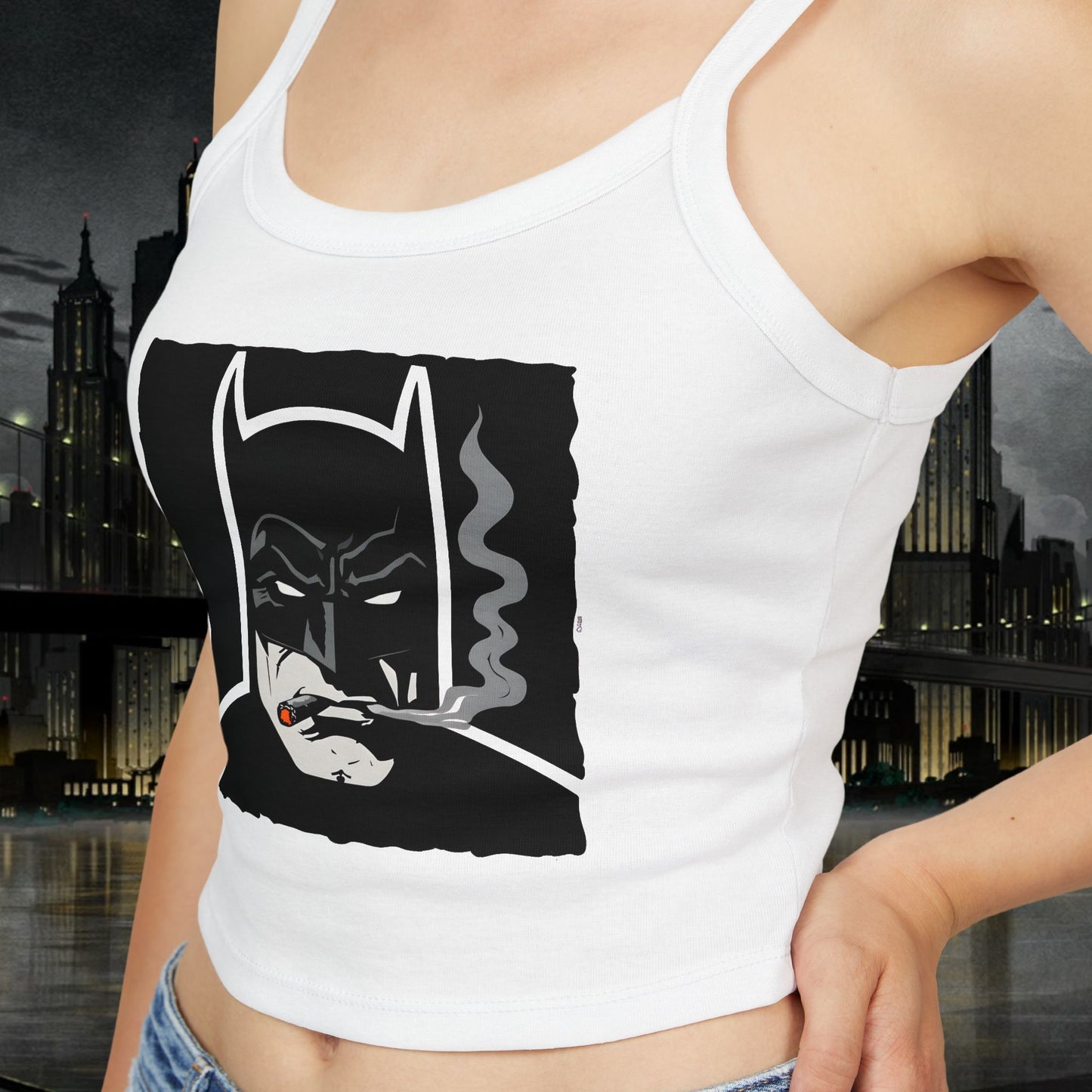Batman Graphic Women's Spaghetti Strap Tank Top - Stylish & Comfort Fit for Fans