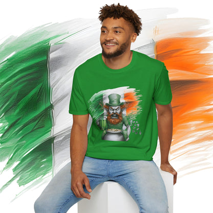 St. Patrick's Day Irish Leprechaun T-Shirt - Unisex Softstyle Tee