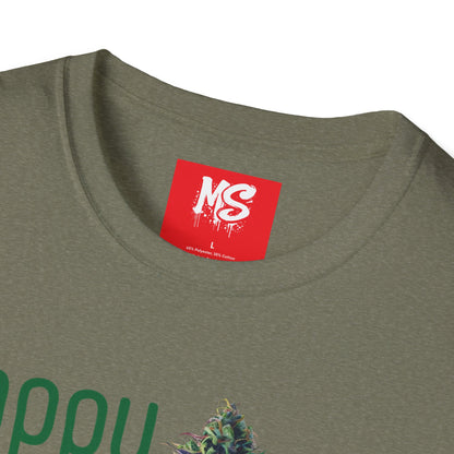 Happy Little Tree Unisex Softstyle T-Shirt - Fun Cannabis Inspired Design