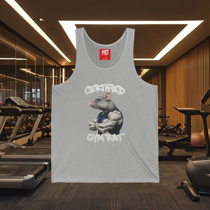 Certified Gym Rat Unisex Jersey Tank - Perfect for Fitness Enthusiasts