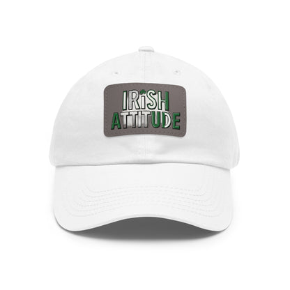Irish Attitude Dad Hat with Leather Patch | Perfect for St. Patrick's Day
