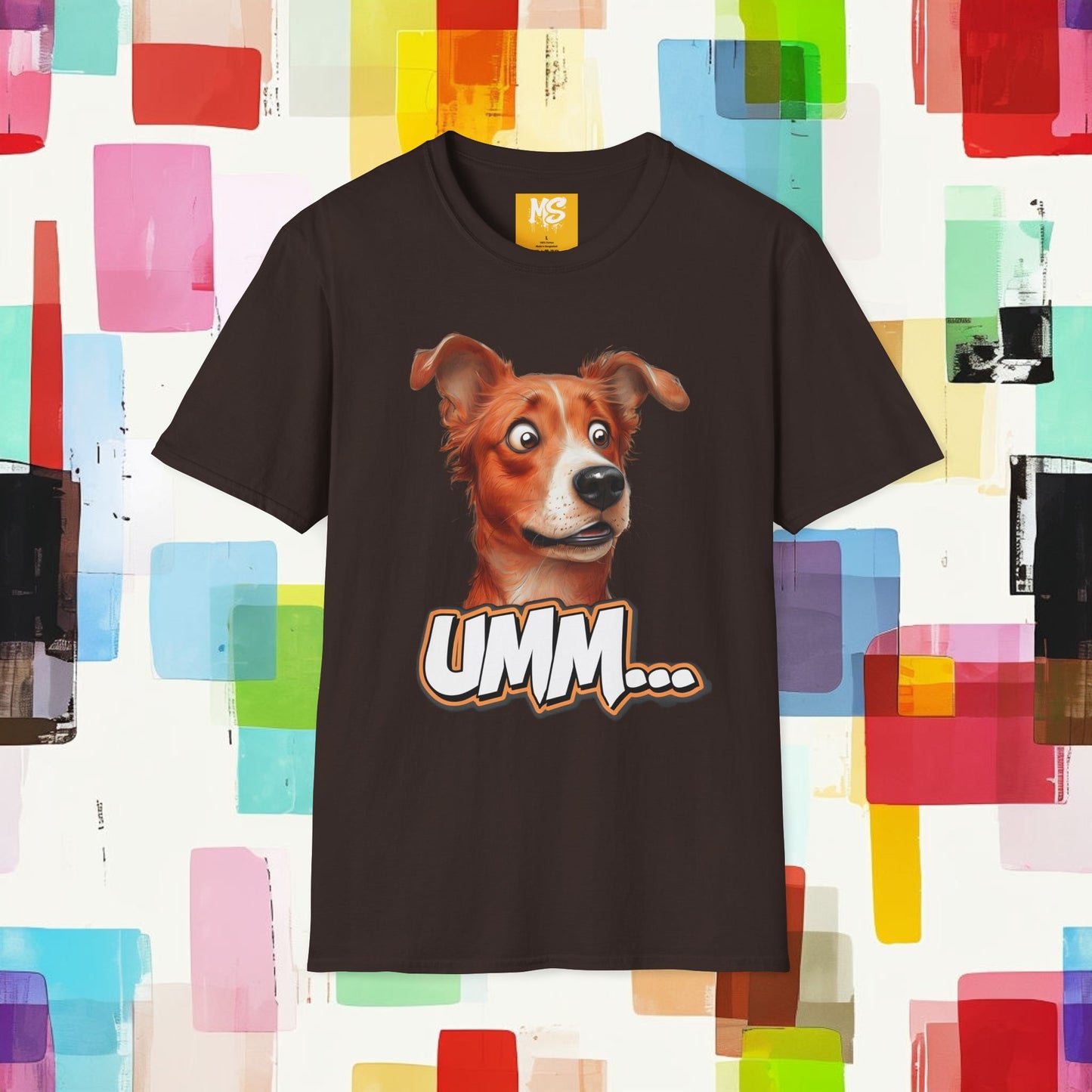 Funny Dog Graphic T-Shirt - 'UMM...' Design for Pet Lovers