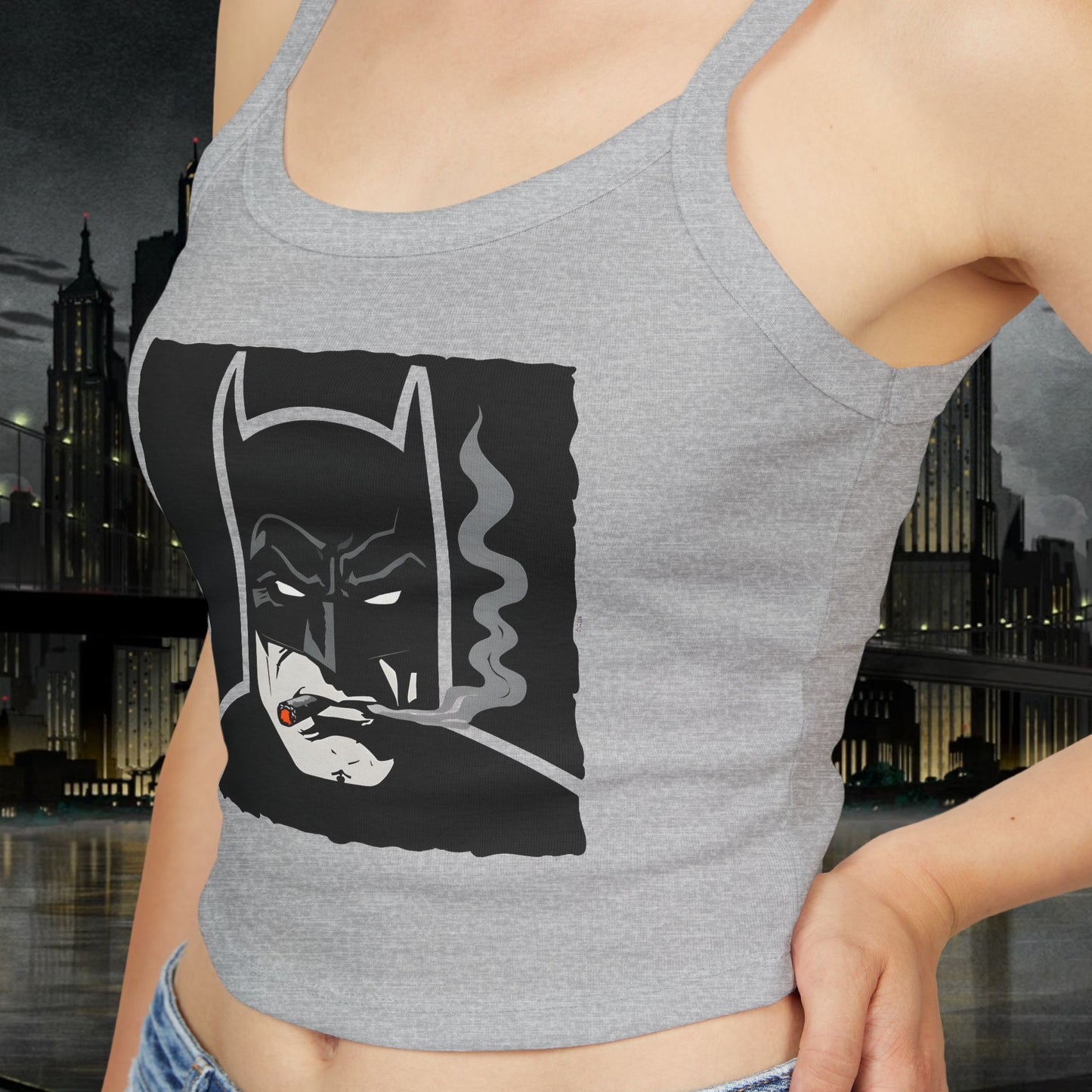 Batman Graphic Women's Spaghetti Strap Tank Top - Stylish & Comfort Fit for Fans
