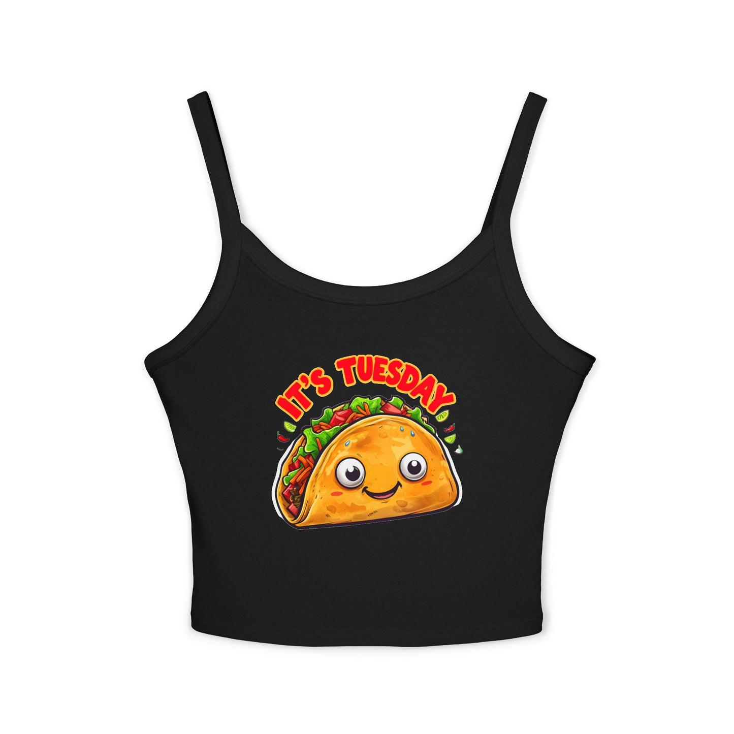 Taco Tuesday Women's Spaghetti Strap Tank Top - Relaxed Vibe for Chilling Days