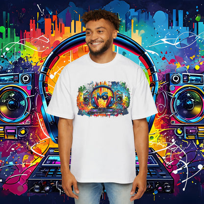 Colorful DJ Music Oversized Tee for Music Lovers