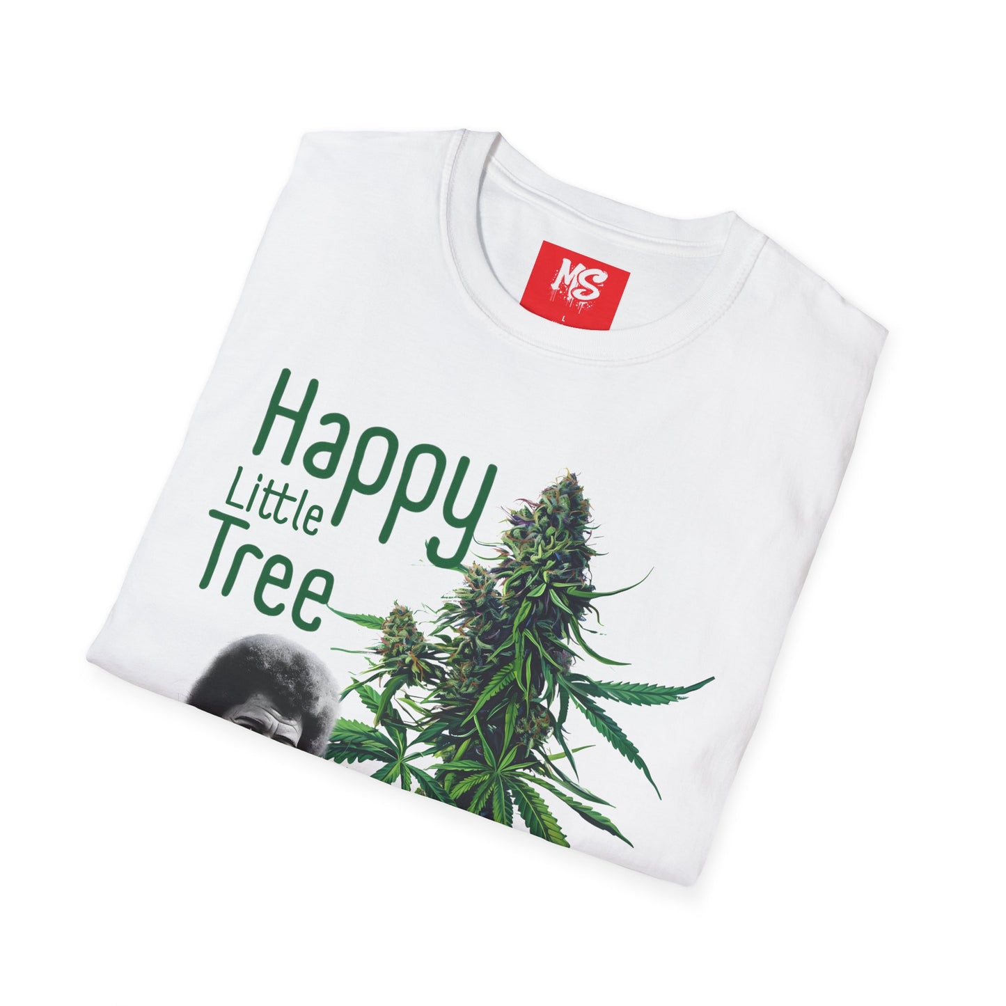 Happy Little Tree Unisex Softstyle T-Shirt - Fun Cannabis Inspired Design