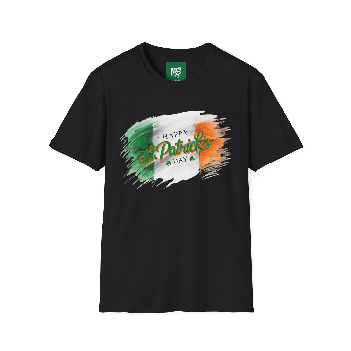 Irish Flag Brushstroke Unisex Softstyle T-Shirt