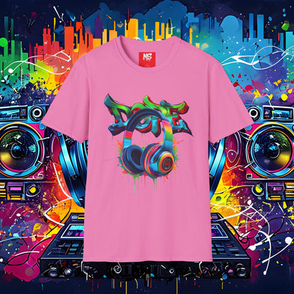 Vibrant DJ Graffiti T-Shirt for Music Lovers