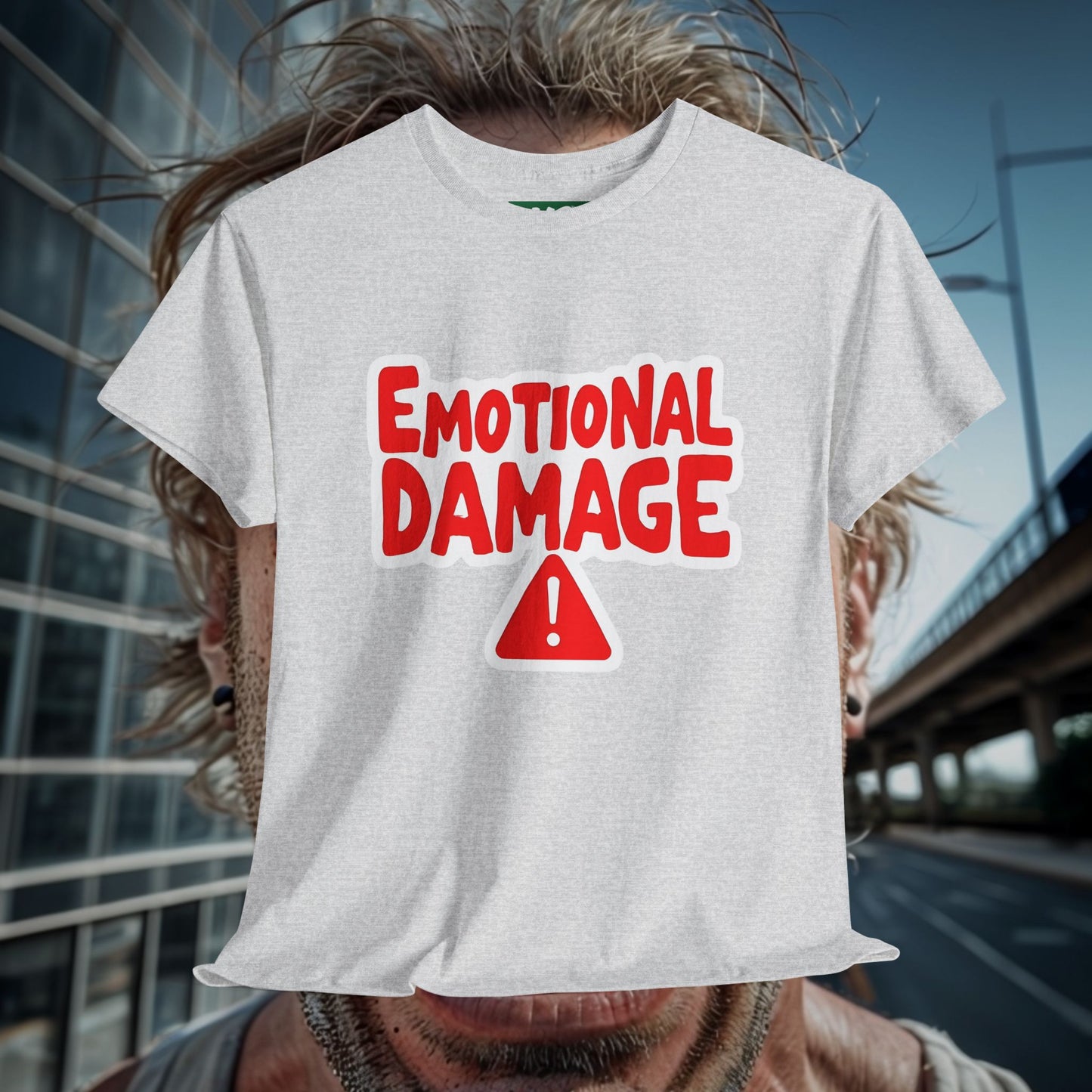 Emotional Damage Unisex Heavy Cotton Tee - Funny Graphic Shirt for Casual Wear