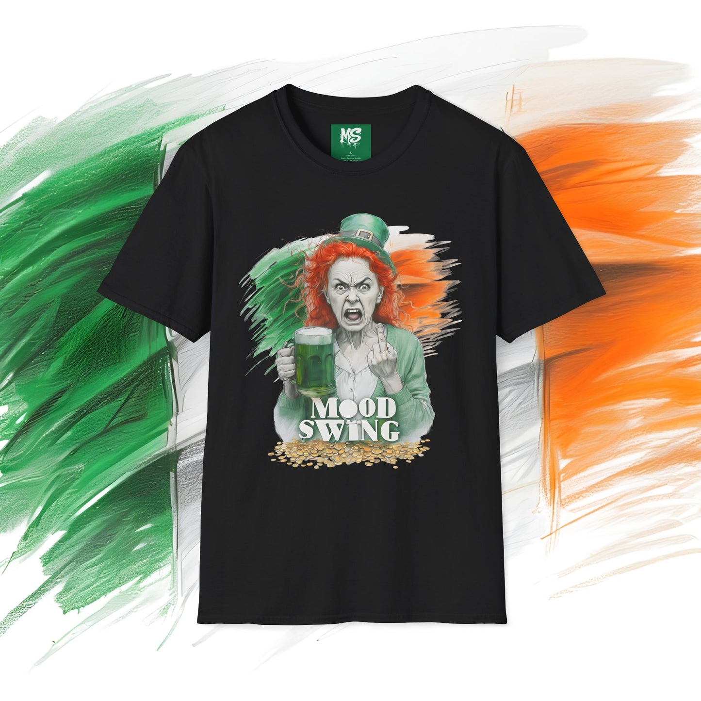 St. Patrick's Day Mood Swing T-Shirt - Unisex Softstyle Tee