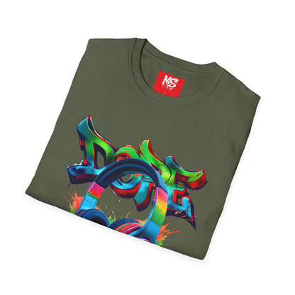 Vibrant DJ Graffiti T-Shirt for Music Lovers