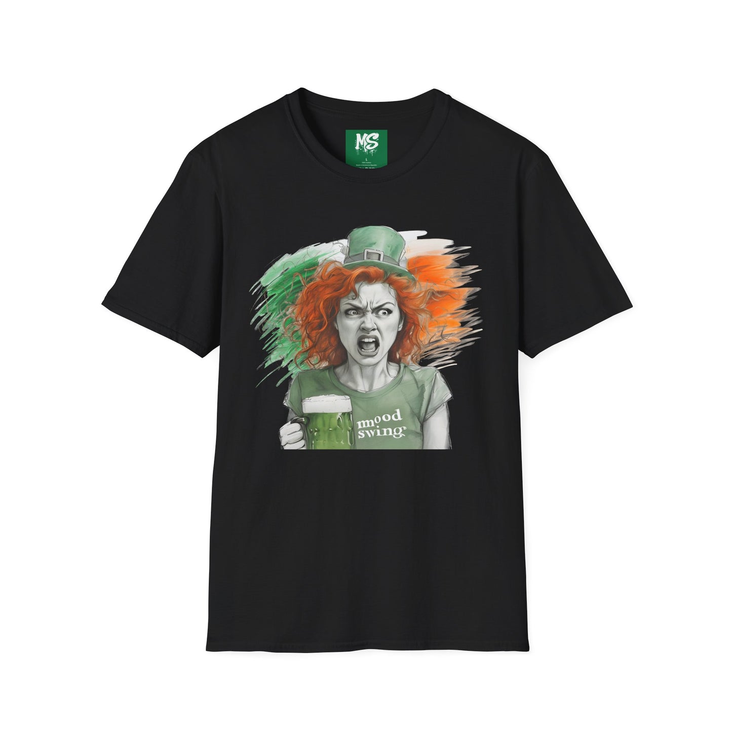 St. Patrick's Day Mood Swing T-Shirt "Irish Furt – Unisex Softstyle Tee