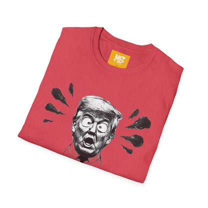 Funny Political T-Shirt - Comical Trump Graphic Tee for Election Season