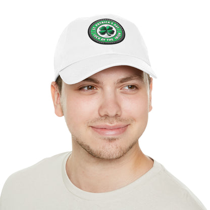 St. Patrick's Day Dad Hat with Leather Patch - Lucky Charm Design