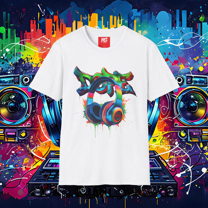 Vibrant DJ Graffiti T-Shirt for Music Lovers