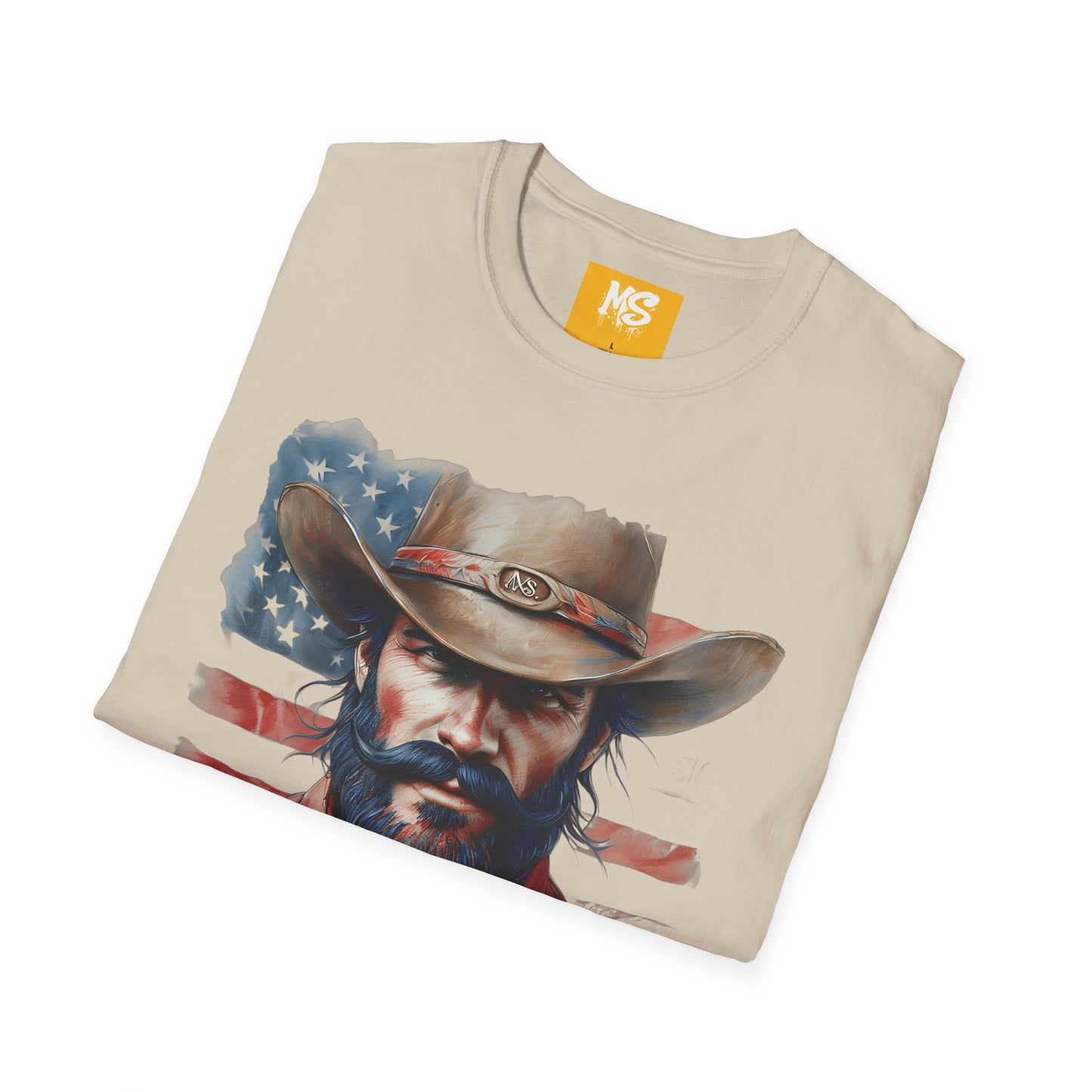 Born Country Unisex Softstyle T-Shirt - Vintage Western Graphic Tee
